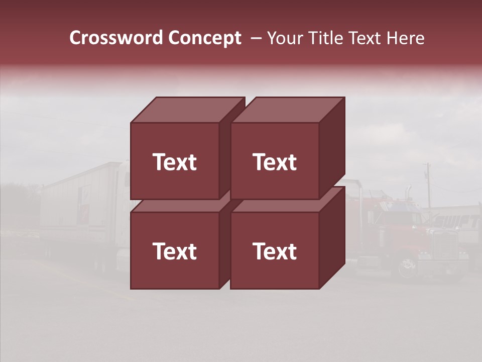 Transportation Red White PowerPoint Template