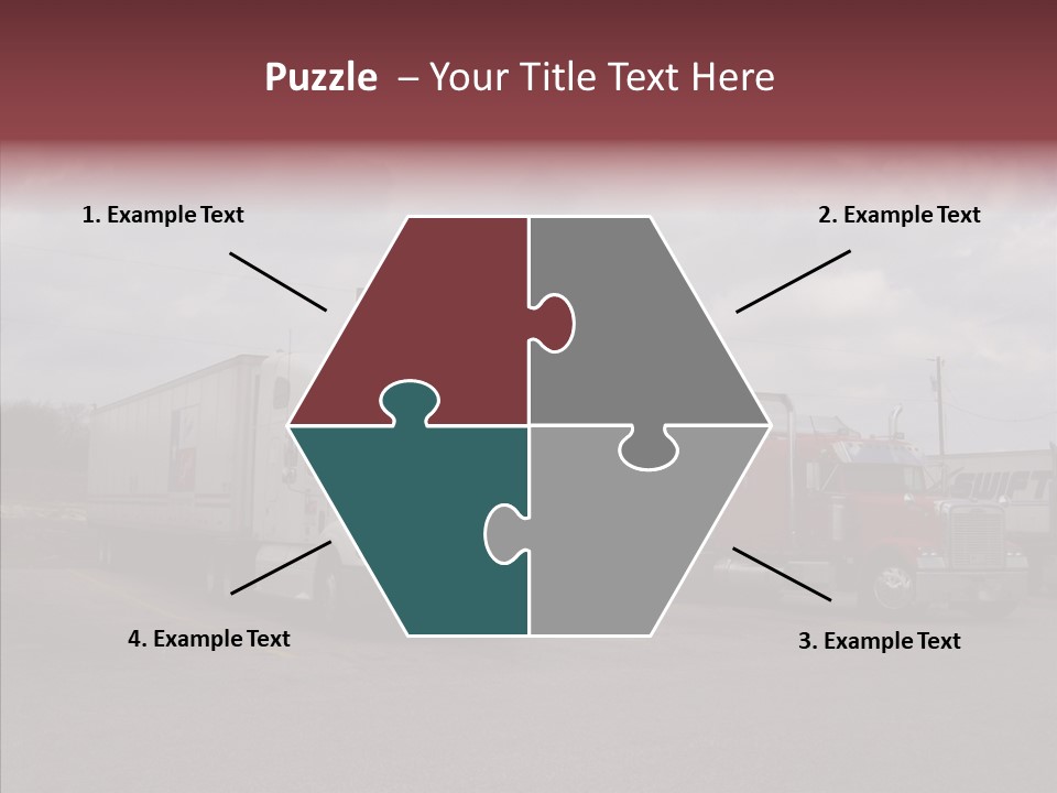 Transportation Red White PowerPoint Template