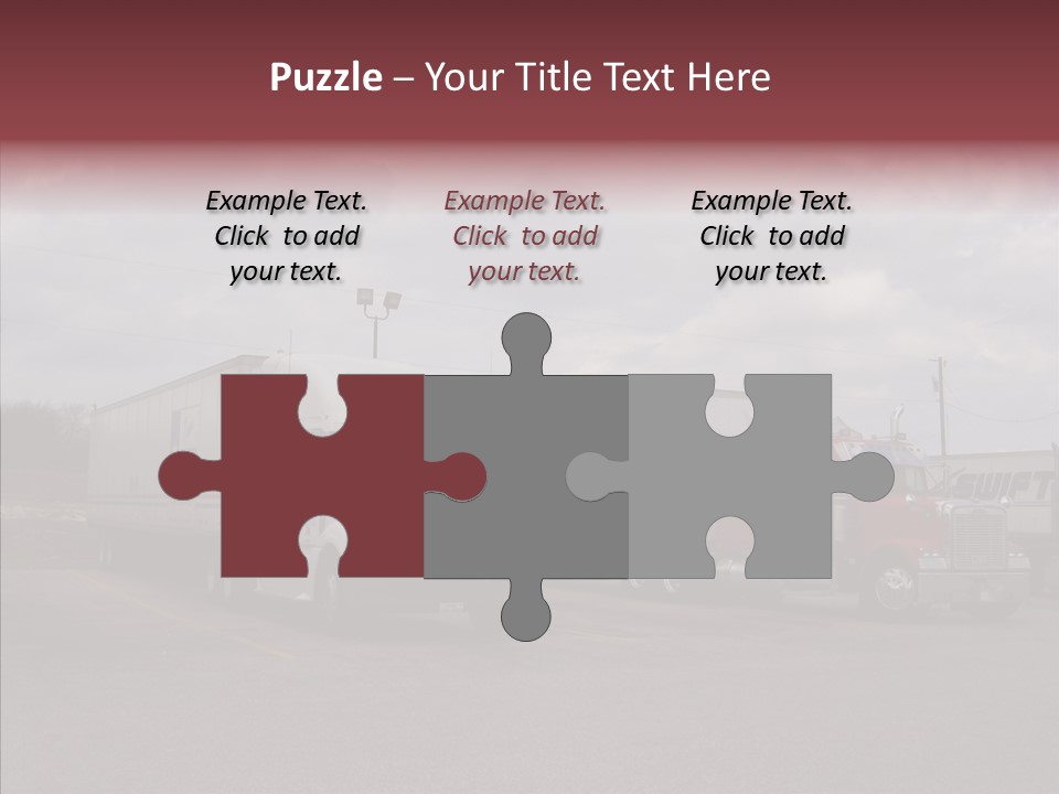 Transportation Red White PowerPoint Template