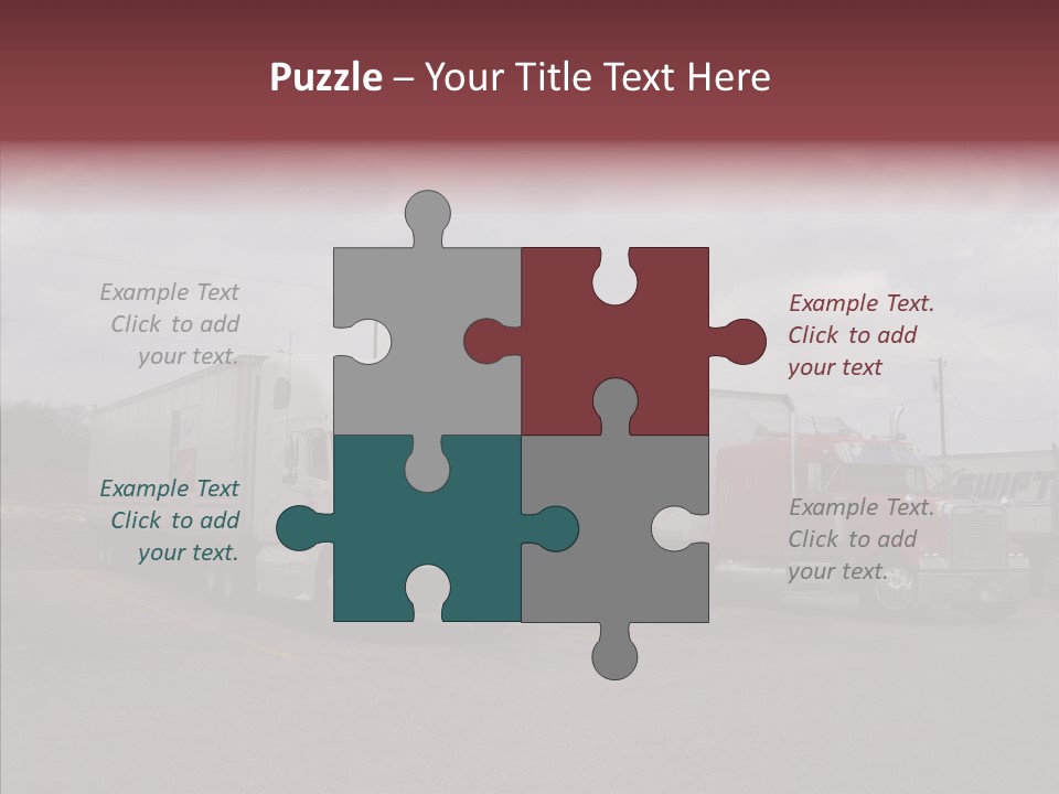 Transportation Red White PowerPoint Template