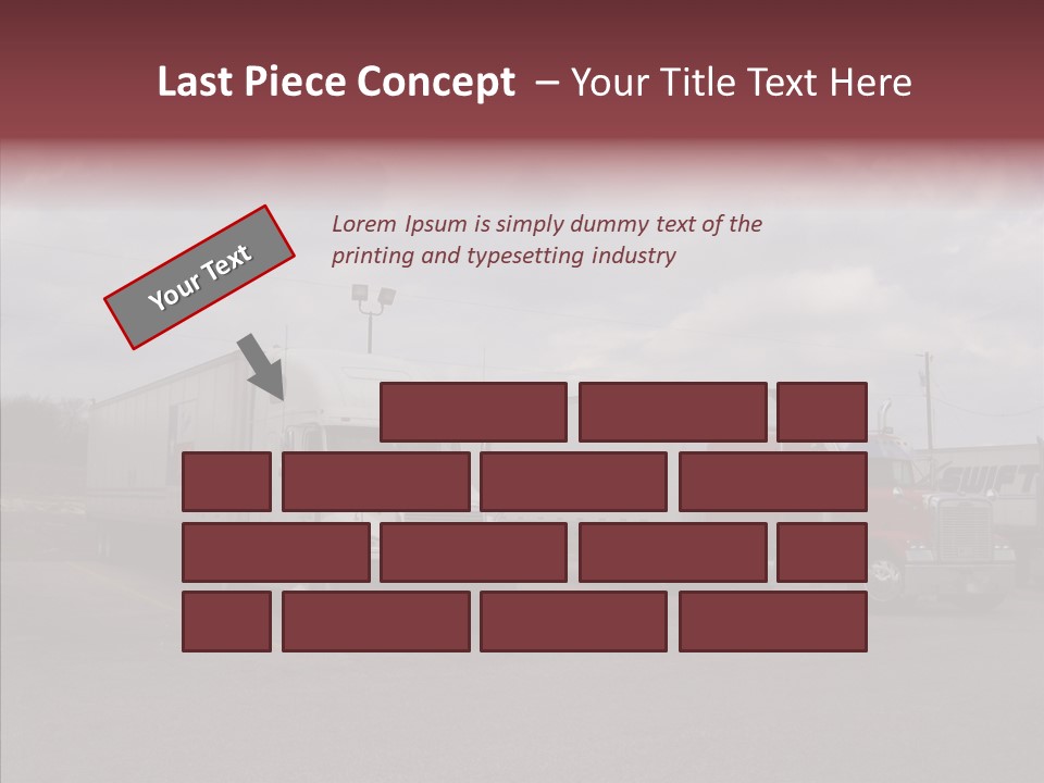 Transportation Red White PowerPoint Template
