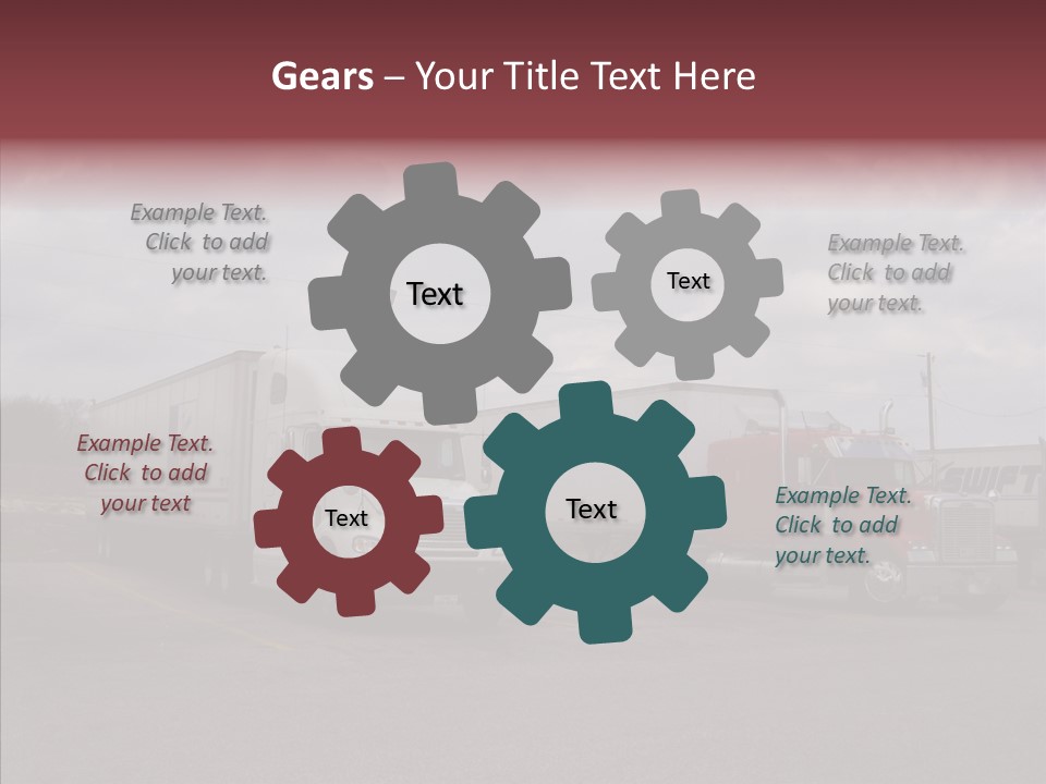 Transportation Red White PowerPoint Template