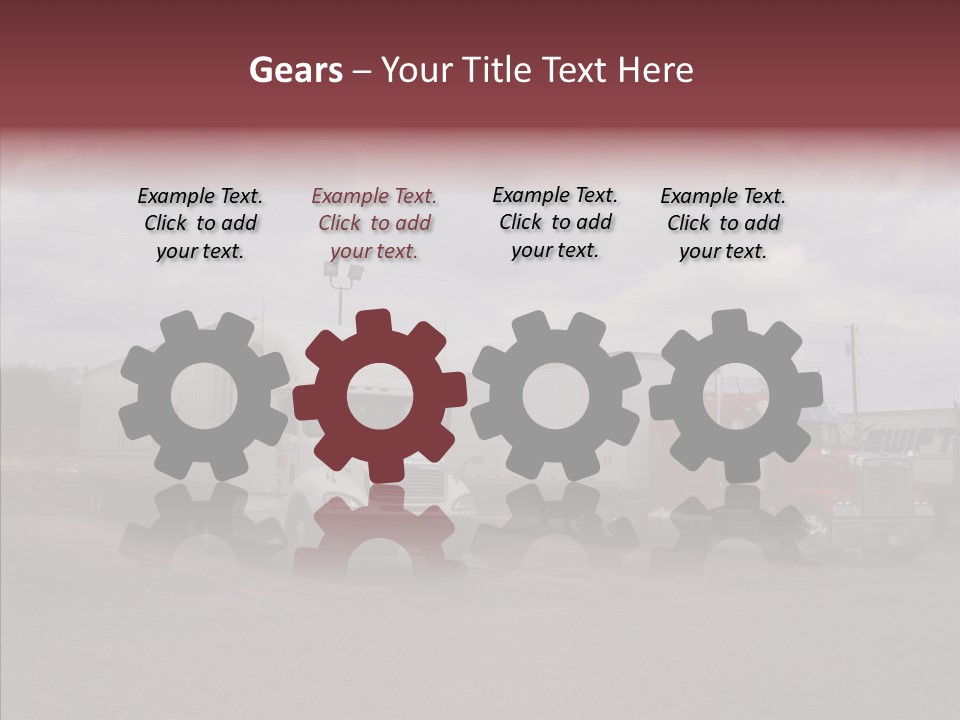 Transportation Red White PowerPoint Template