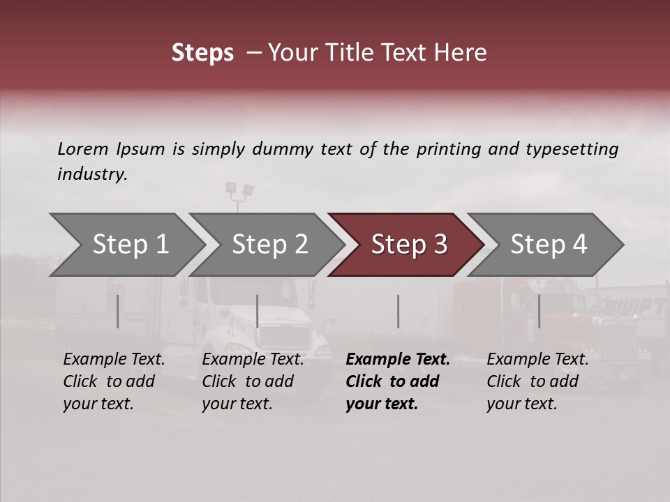 Transportation Red White PowerPoint Template