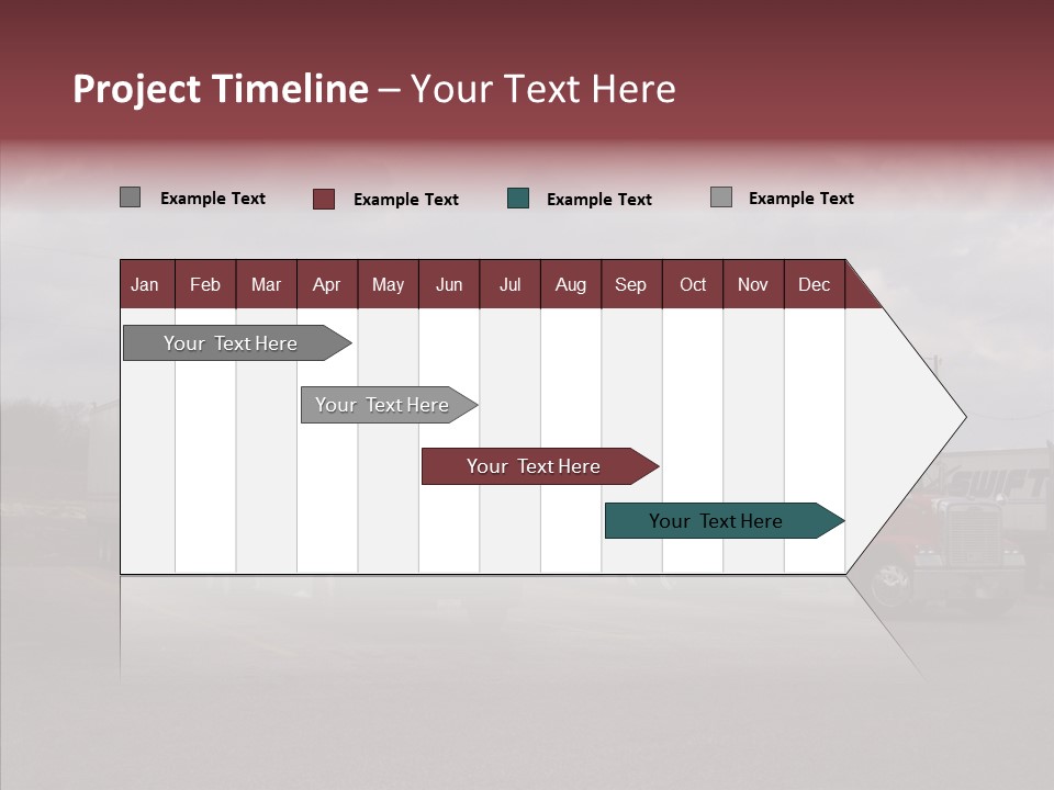 Transportation Red White PowerPoint Template