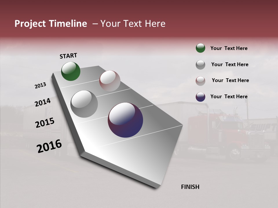 Transportation Red White PowerPoint Template