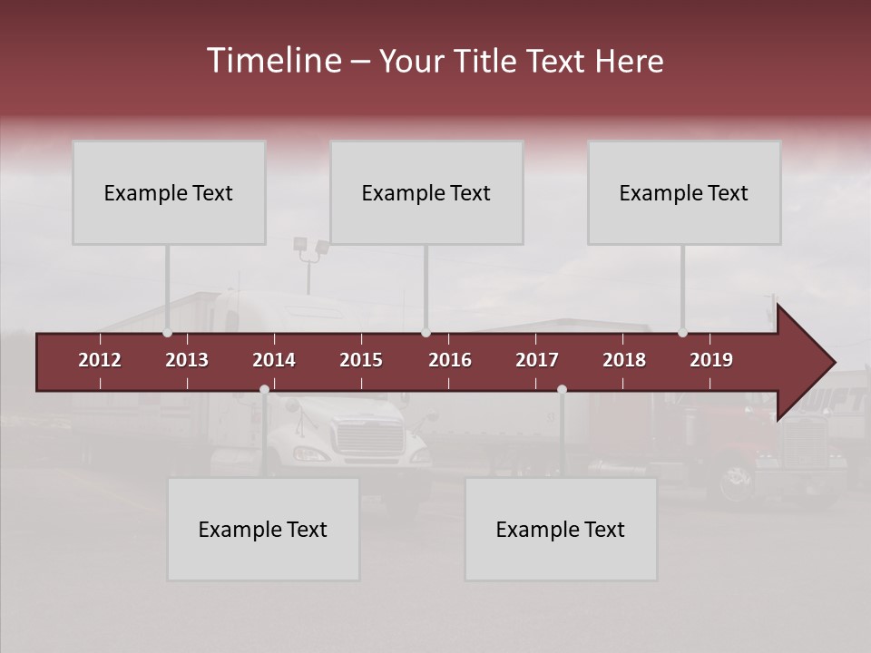 Transportation Red White PowerPoint Template