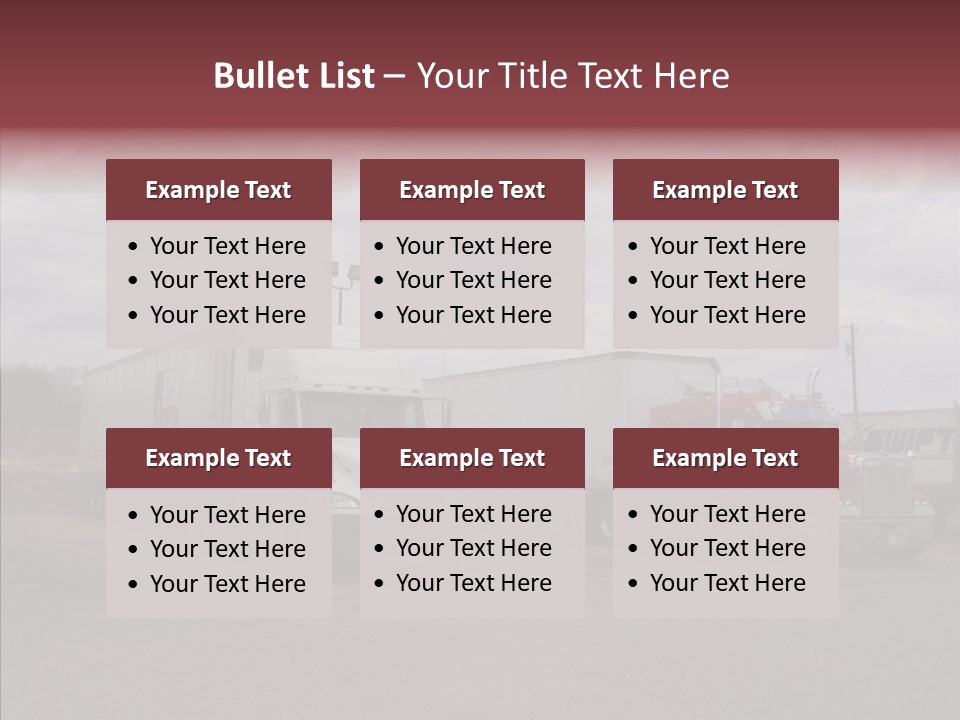 Transportation Red White PowerPoint Template