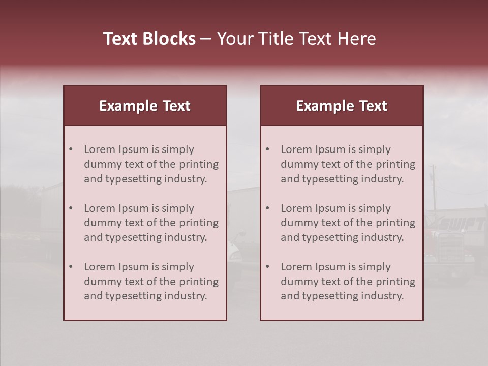 Transportation Red White PowerPoint Template
