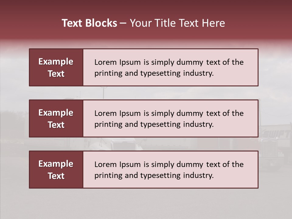Transportation Red White PowerPoint Template