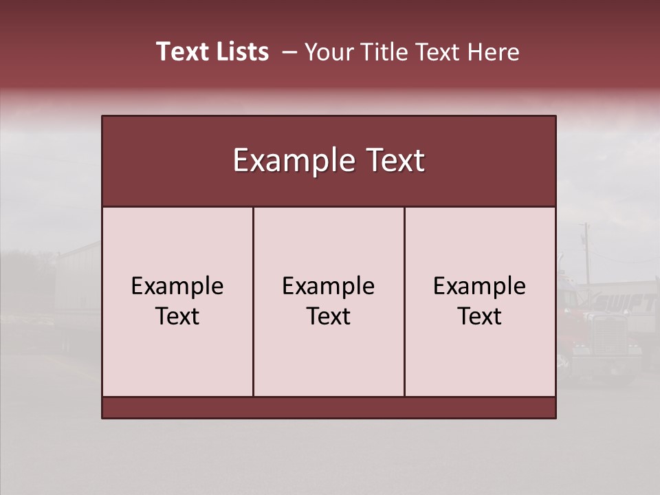 Transportation Red White PowerPoint Template