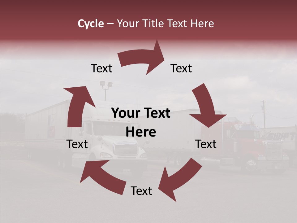 Transportation Red White PowerPoint Template