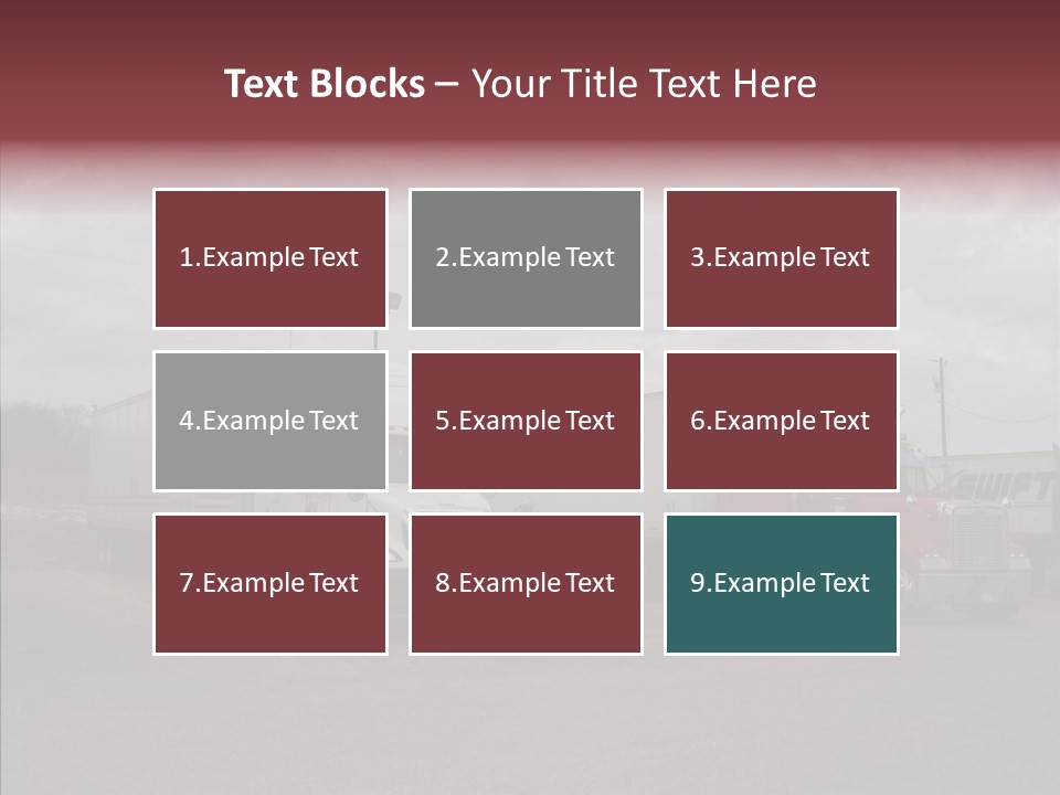 Transportation Red White PowerPoint Template