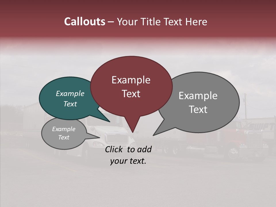 Transportation Red White PowerPoint Template