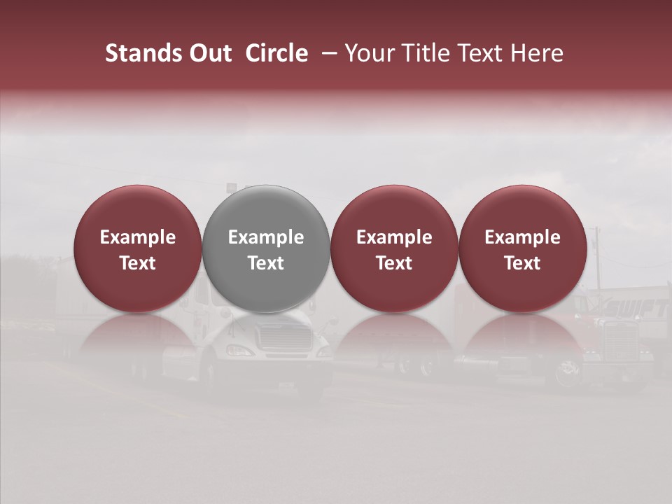 Transportation Red White PowerPoint Template