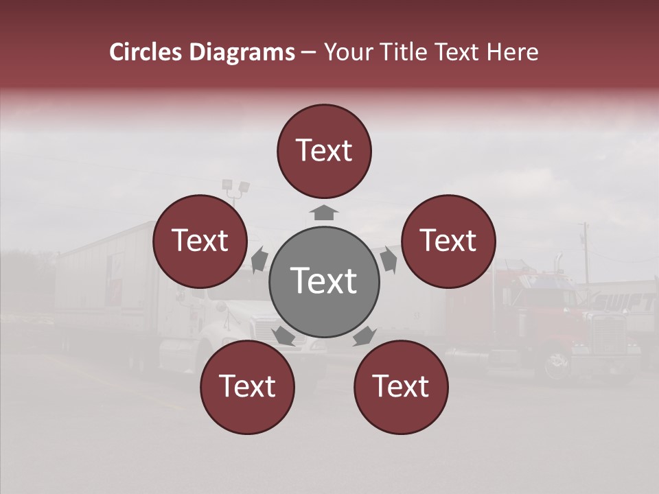 Transportation Red White PowerPoint Template