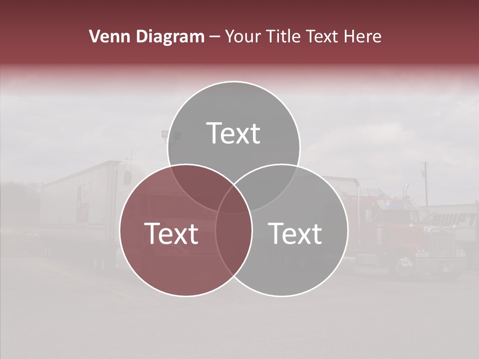 Transportation Red White PowerPoint Template