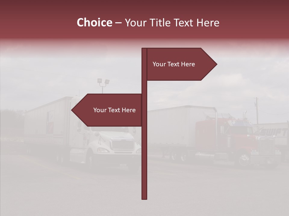Transportation Red White PowerPoint Template