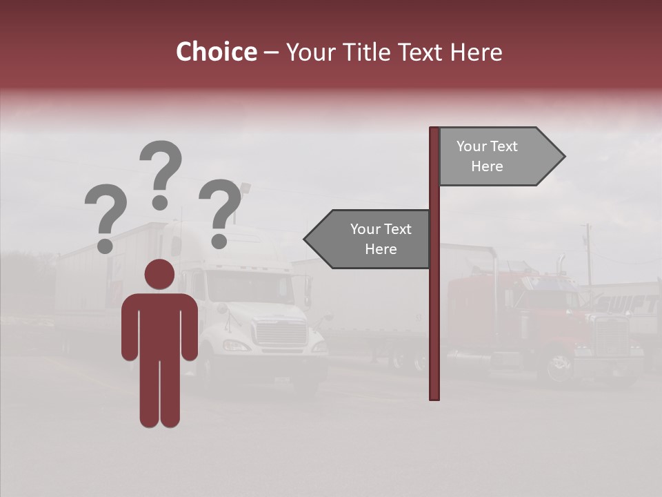 Transportation Red White PowerPoint Template
