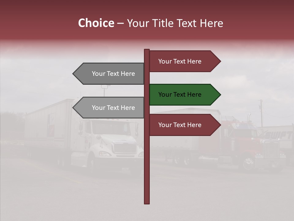 Transportation Red White PowerPoint Template