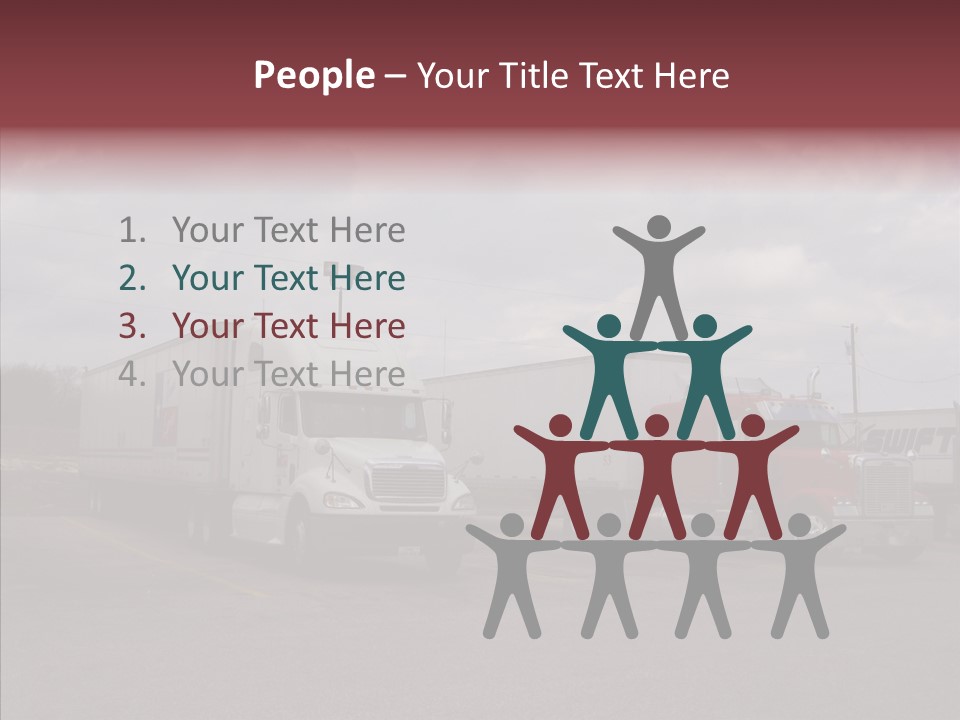 Transportation Red White PowerPoint Template