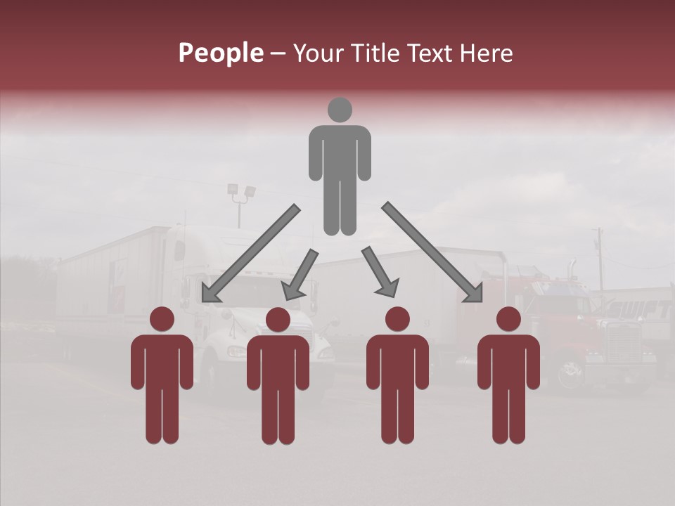 Transportation Red White PowerPoint Template