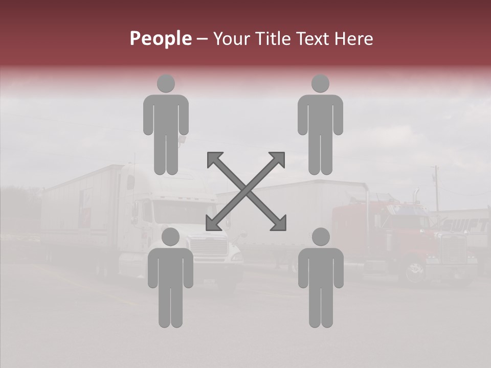 Transportation Red White PowerPoint Template