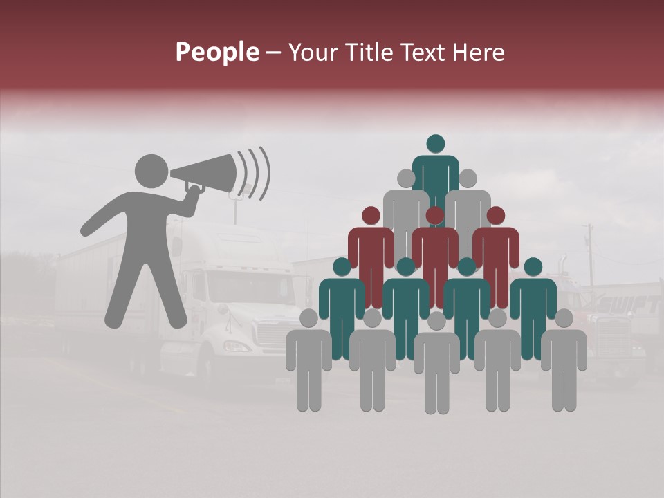 Transportation Red White PowerPoint Template