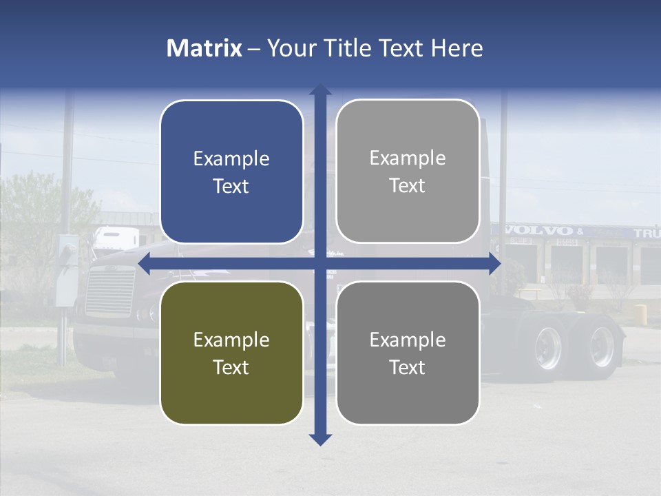 Truck Purple Business PowerPoint Template