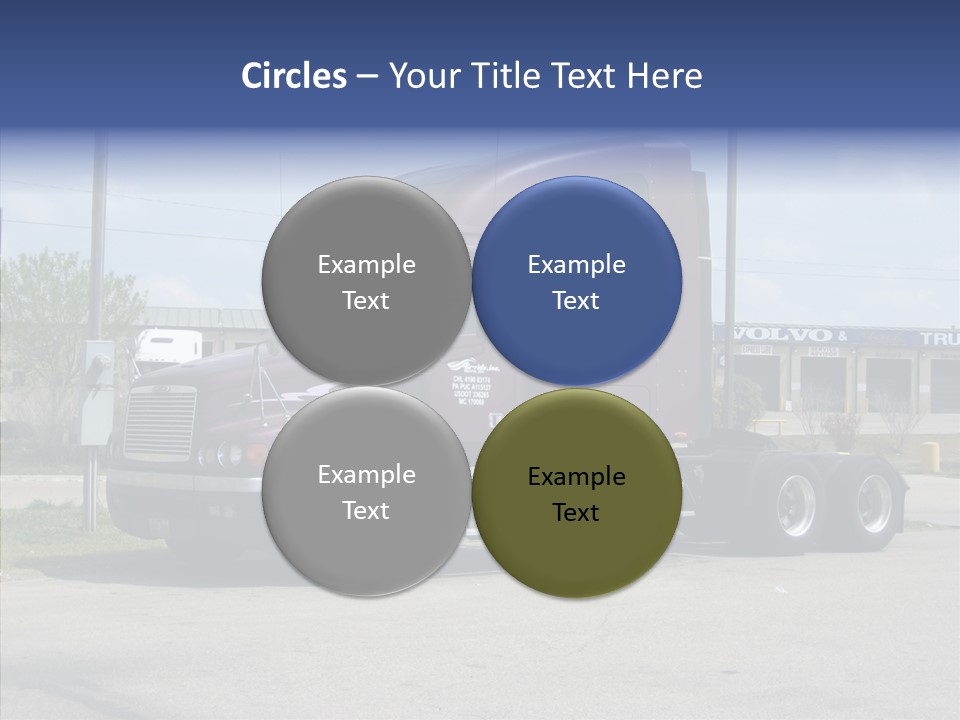 Truck Purple Business PowerPoint Template