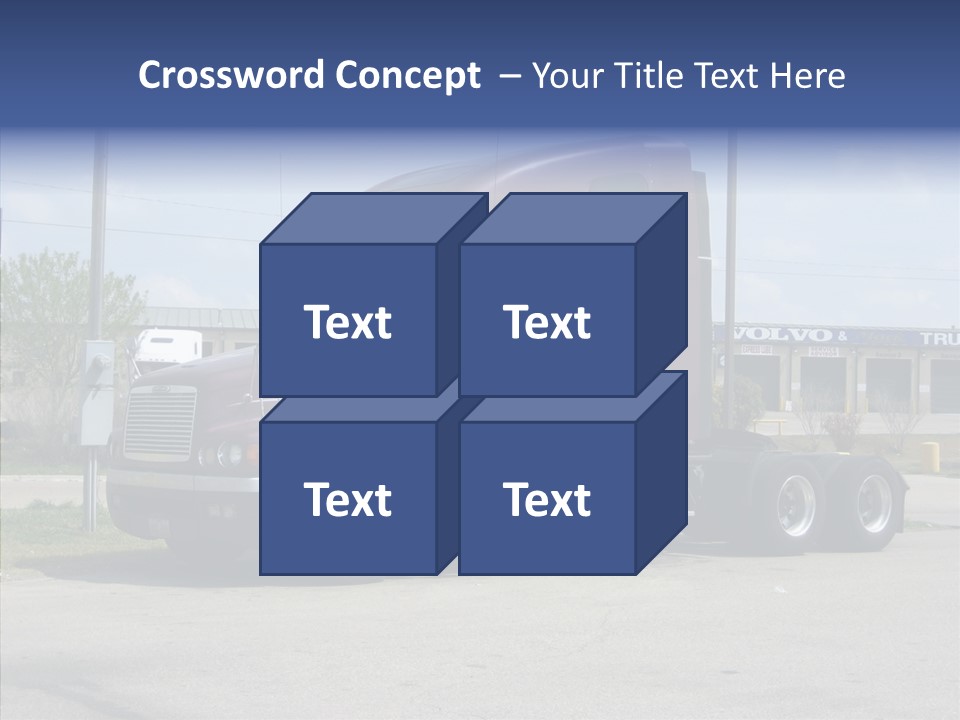 Truck Purple Business PowerPoint Template