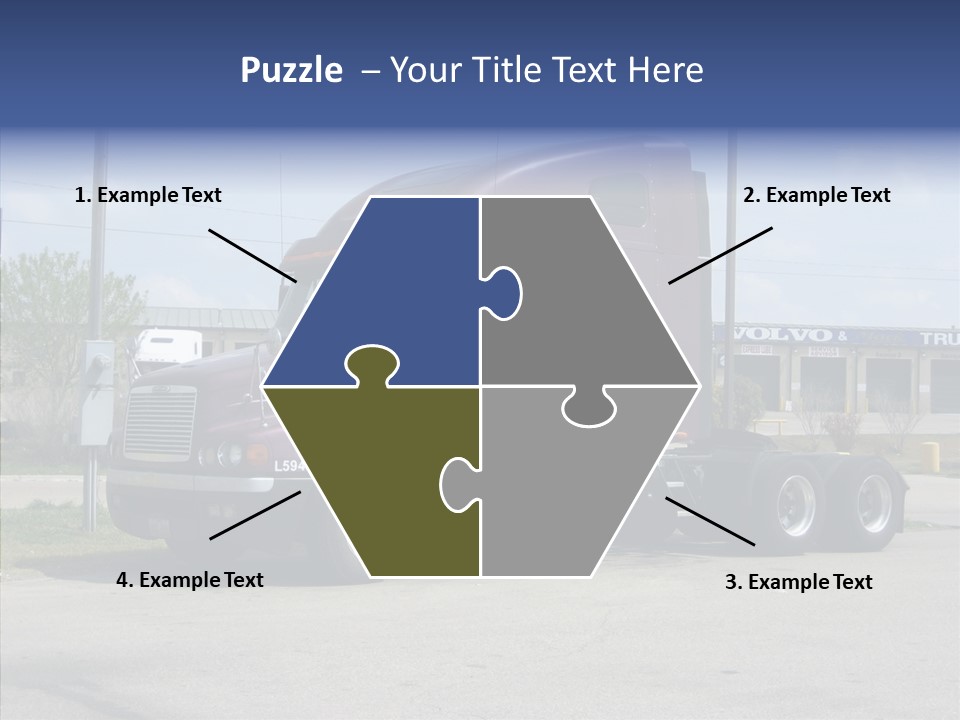 Truck Purple Business PowerPoint Template