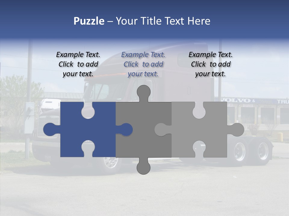 Truck Purple Business PowerPoint Template