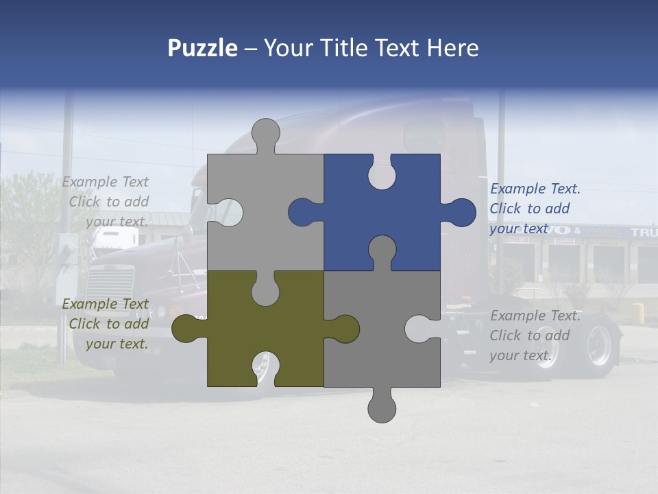 Truck Purple Business PowerPoint Template