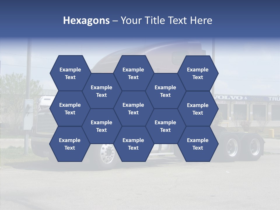 Truck Purple Business PowerPoint Template