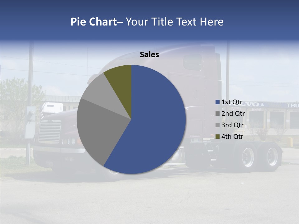 Truck Purple Business PowerPoint Template