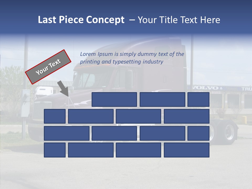Truck Purple Business PowerPoint Template