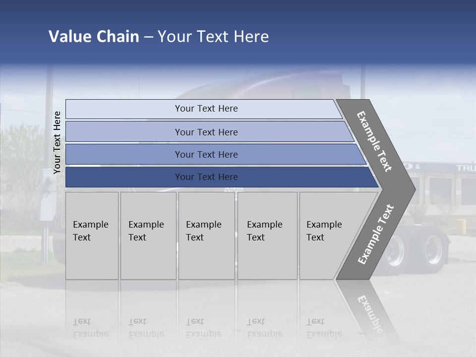 Truck Purple Business PowerPoint Template