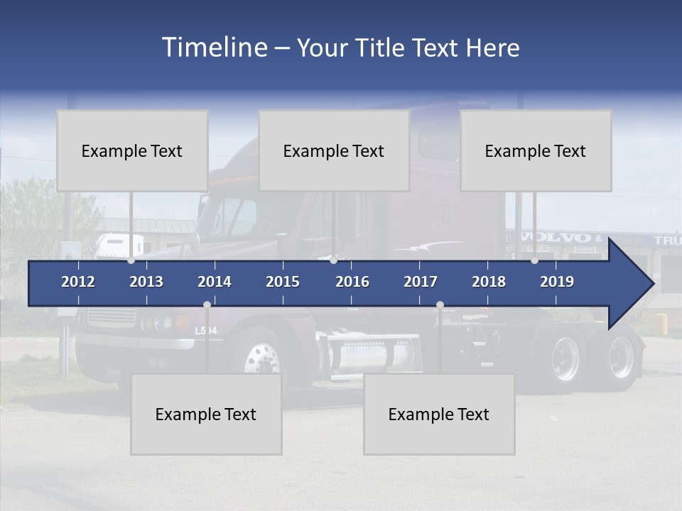 Truck Purple Business PowerPoint Template