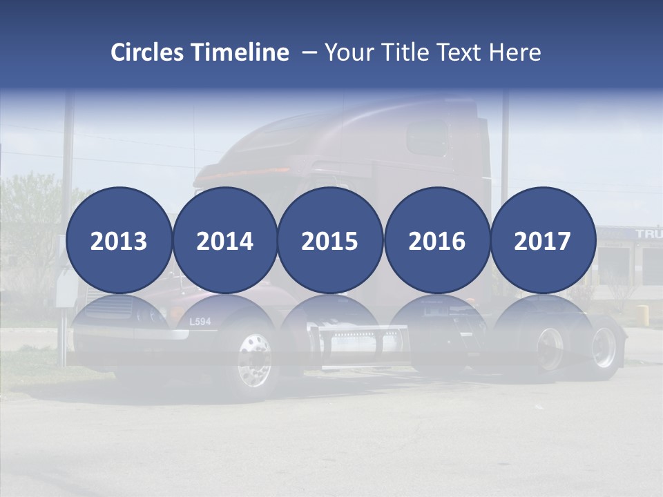 Truck Purple Business PowerPoint Template