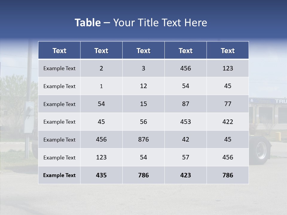 Truck Purple Business PowerPoint Template