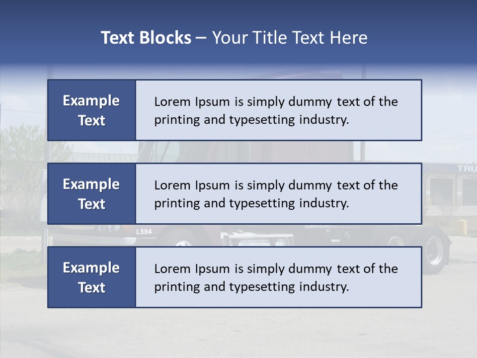 Truck Purple Business PowerPoint Template