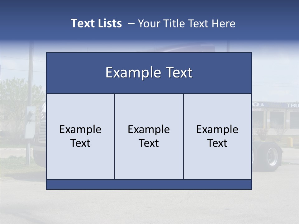 Truck Purple Business PowerPoint Template