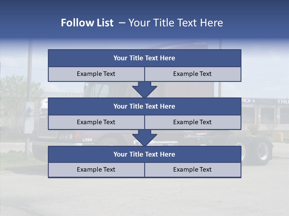 Truck Purple Business PowerPoint Template