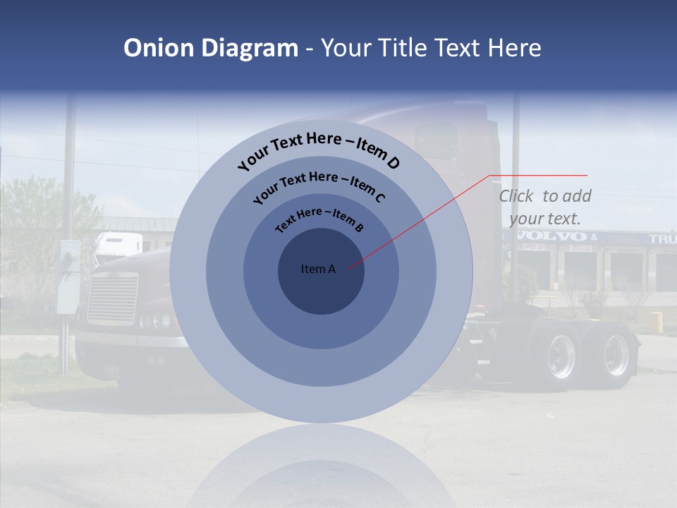 Truck Purple Business PowerPoint Template
