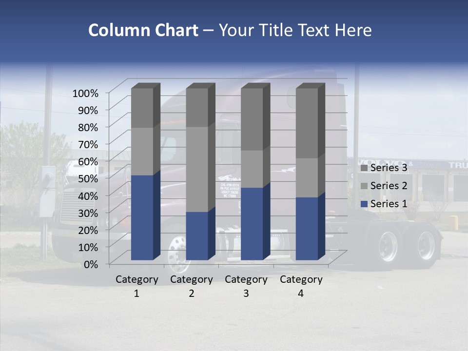 Truck Purple Business PowerPoint Template