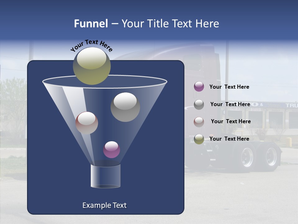 Truck Purple Business PowerPoint Template