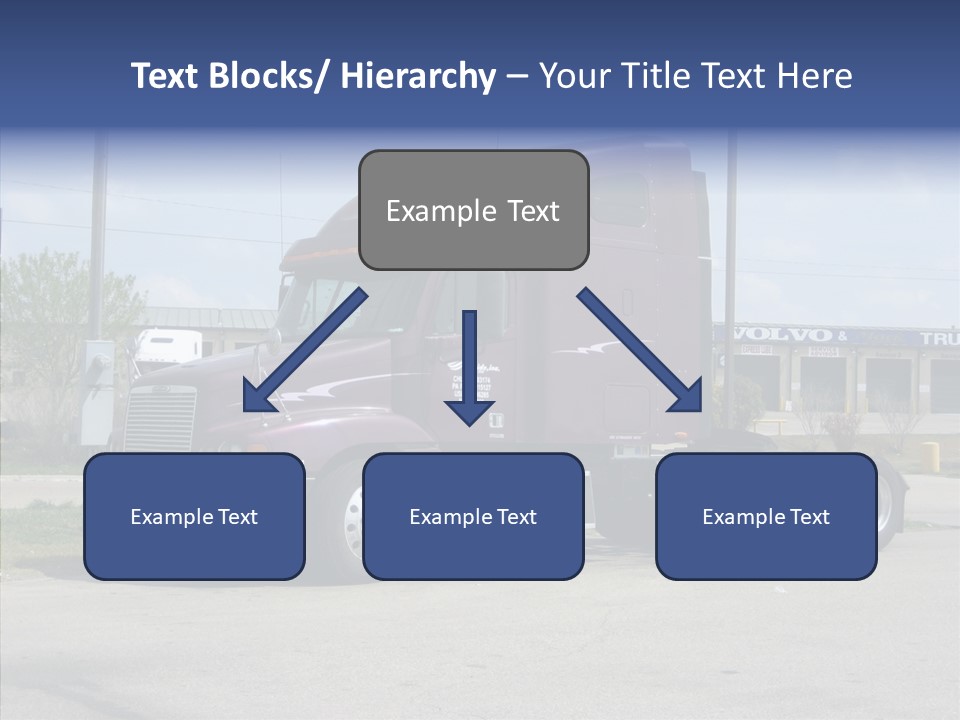 Truck Purple Business PowerPoint Template