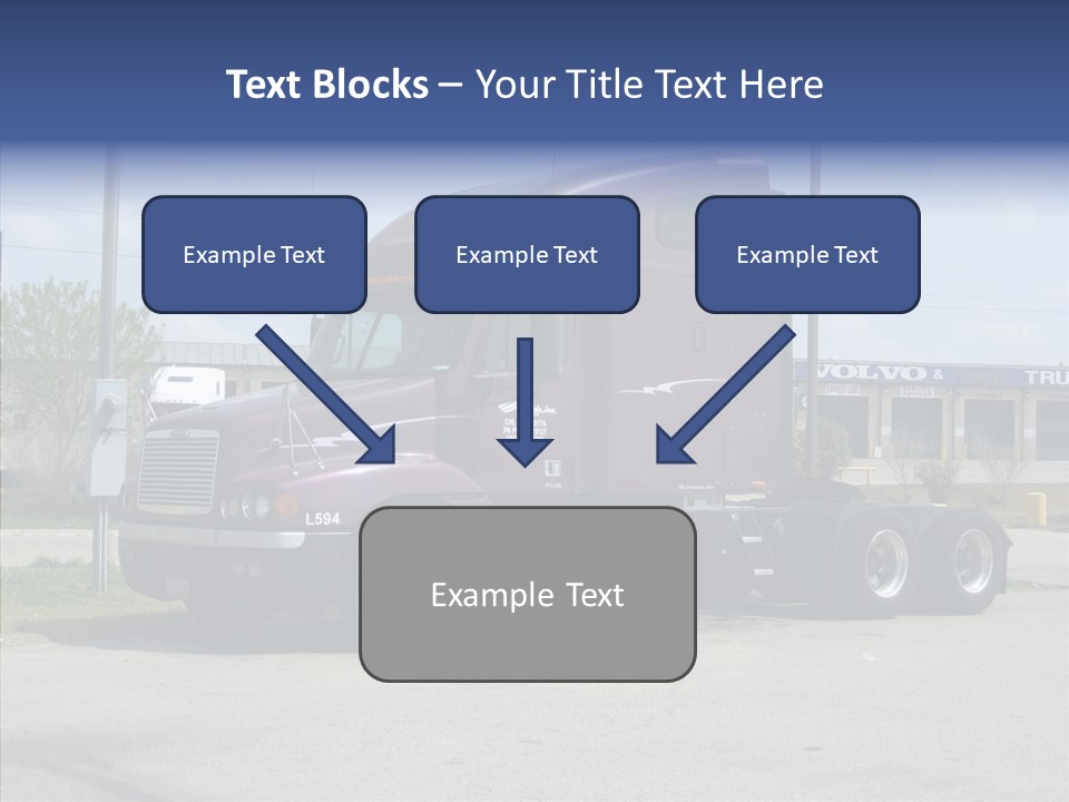Truck Purple Business PowerPoint Template