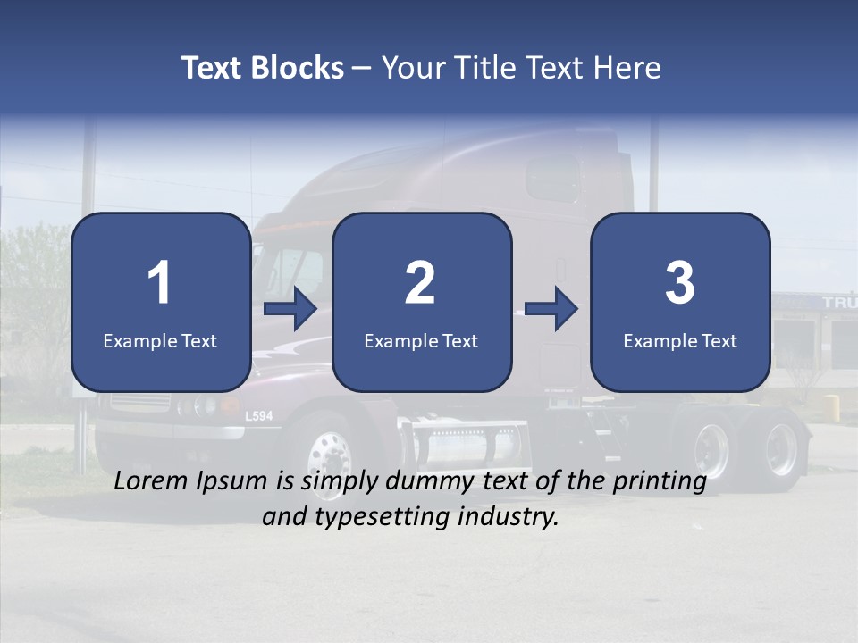 Truck Purple Business PowerPoint Template